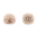 Bubblebee Industries The Windbubble PRO Extreme Fur Windscreen for Omni Lavalier Mics (Beige, XS, 2-Pack)