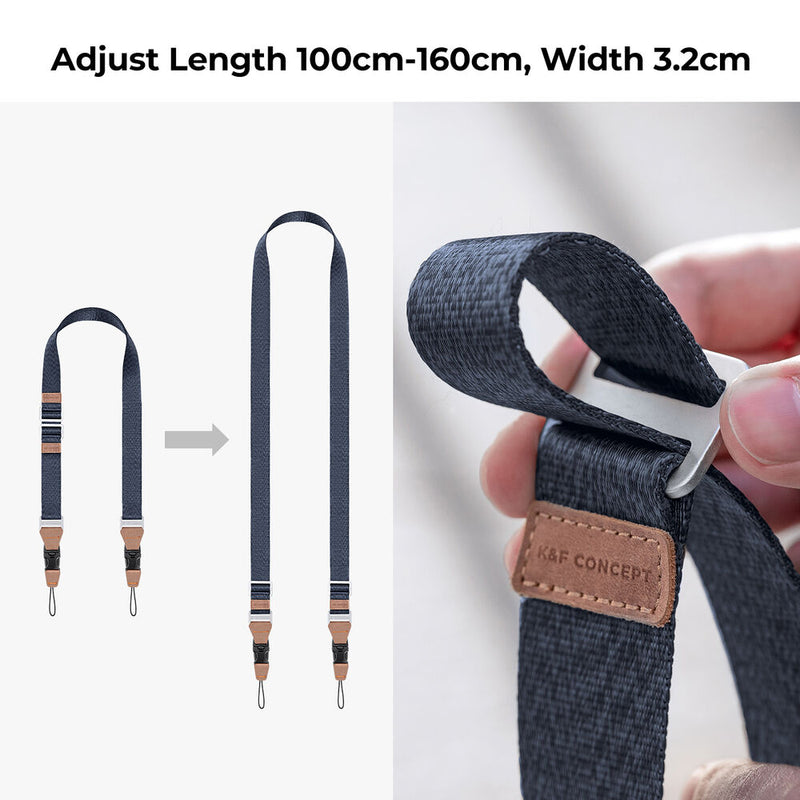 K&F Concept 32mm Camera Strap (Blue)