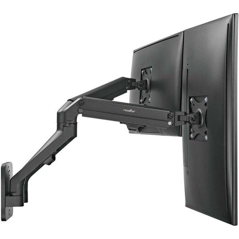 Rocstor ErgoReach EW1 Premium Ergonomic Dual Monitor Wall Mount Arm