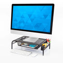 Mount-It! MI-7366 Metal Mesh Computer Monitor Stand and Riser with Pullout Drawer