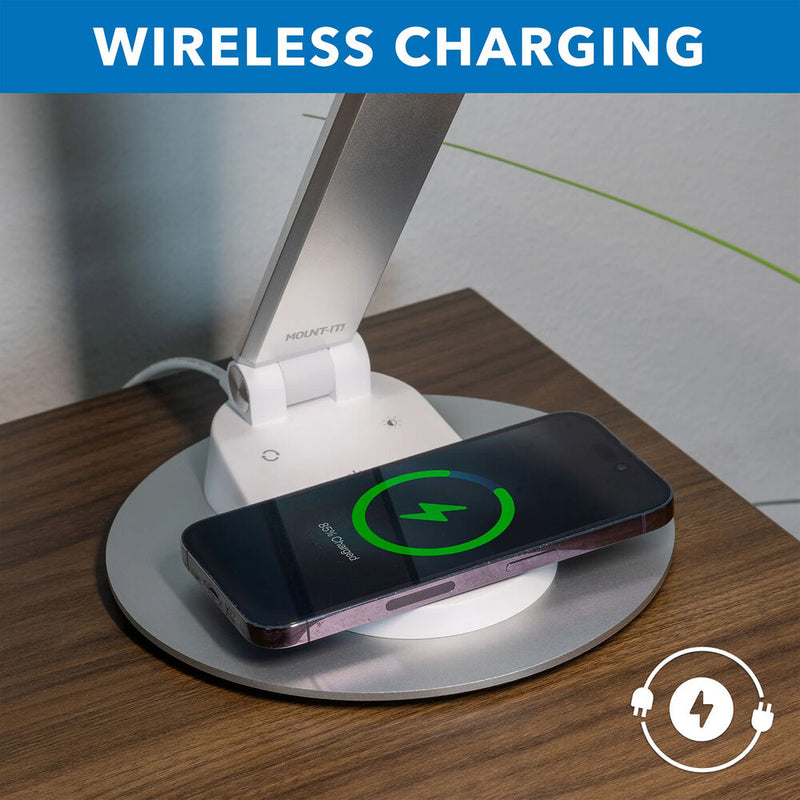 Mount-It! LED Desk Lamp with Wireless Charging
