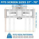 Mount-It! MI-386W Motorized Above-Fireplace Wall Mount for 40 to 70" Displays (White)