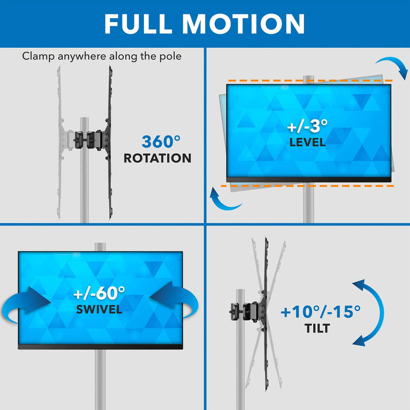 Mount-It! MI-390XL TV Pole Mount for 32 to 55" Displays