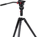 iFootage Gazelle TC7 Fastbowl Carbon Fiber Tripod with Komodo K5S Fluid Head Bundle