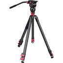 iFootage Gazelle TC6S Uprise Tripod with Komodo K5S Fluid Head Bundle