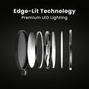 Lume Cube Edge Light 2.0 Bi-Color LED Desk Lamp (2-Pack, Black)
