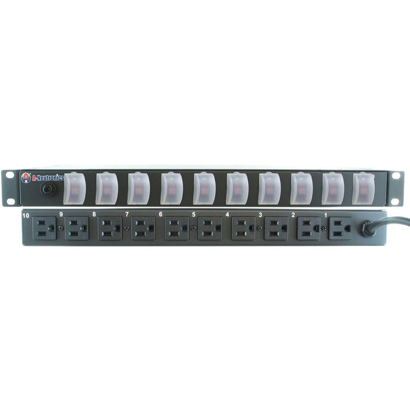 A-Neutronics 10-Outlet 19" Rackmount Power Strip