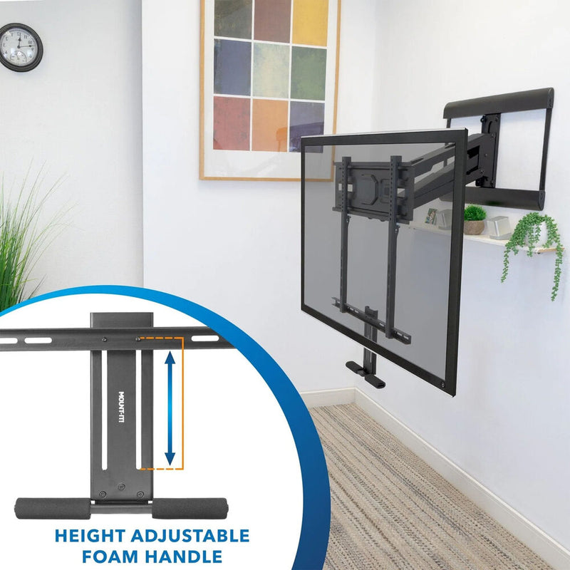 Mount-It! MI-395 Pull-Down Fireplace TV Mount with Spring Arm for 43 to 70" Displays (Black)