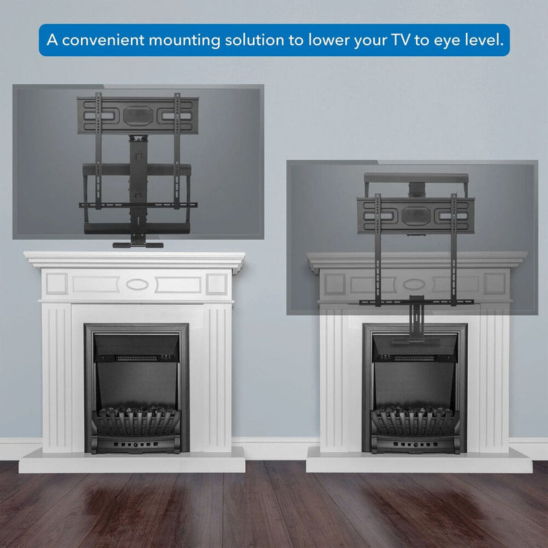 Mount-It! MI-395 Pull-Down Fireplace TV Mount with Spring Arm for 43 to 70" Displays (Black)