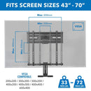 Mount-It! MI-395 Pull-Down Fireplace TV Mount with Spring Arm for 43 to 70" Displays (Black)