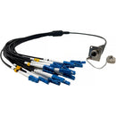 Tactical Fiber Systems 24 Fiber MPO Magnum Chassis Socket with 24 LC Breakouts (3')