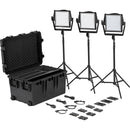 Litepanels Astra IP 1x1 Traveler Trio Kit with Gold and V-Mount Plates (3 Lights)