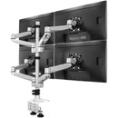 Mount-It! MI-63156 Full-Motion Quad-Monitor Desk Mount with Clamp & Grommet for Up to 27" Displays