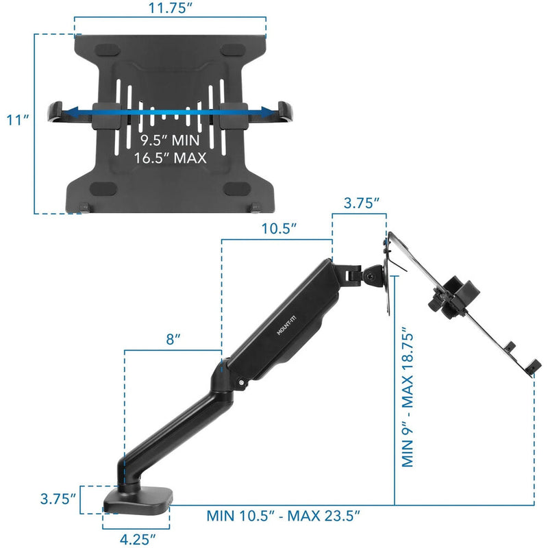 Mount-It! MI-6352LT Height-Adjustable Laptop Desk Mount