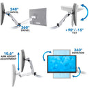 Mount-It! MI-65151 Quad Monitor Desk Mount for Up to 27" Displays