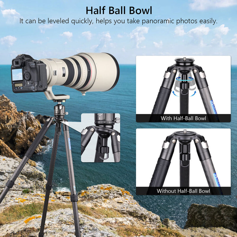 ARTCISE AS80C Carbon Fiber Tripod (65mm Bowl)