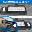 Mount-It! MI-7149 Under Desk Keyboard Platform with Mouse Tray & Wrist Support (Black)