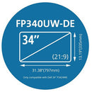 Kensington FP340UW-DE Privacy Screen for Dell 34" P3424WE Curved Monitor