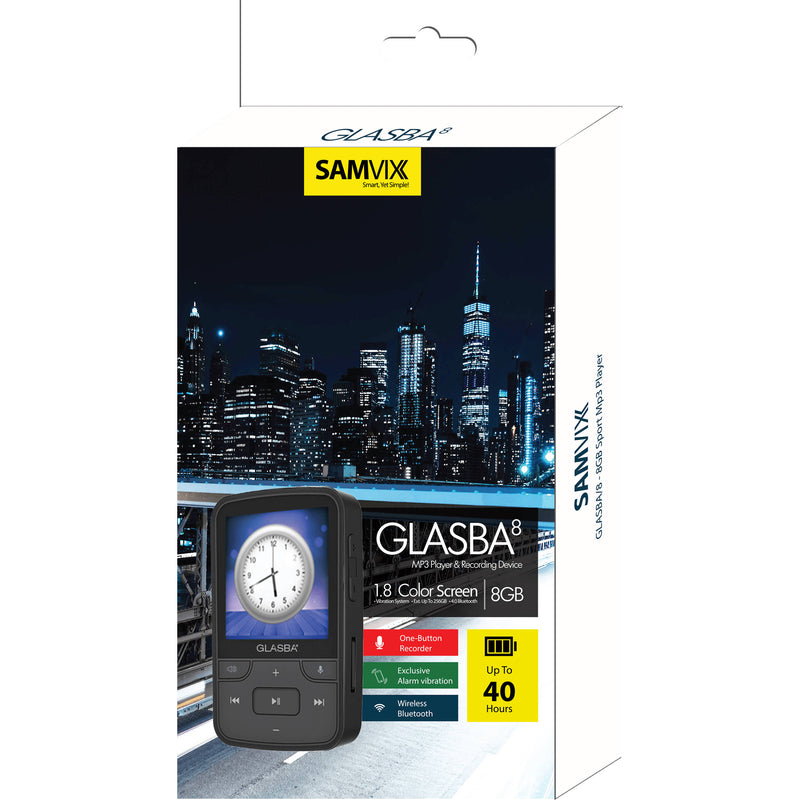 Samvix GLASBA 8GB Sport MP3 Player (Blue)