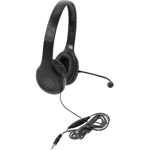 Califone KH-08GT BK On-Ear Headset with Gooseneck Microphone and 3.5mm Plug (Black)