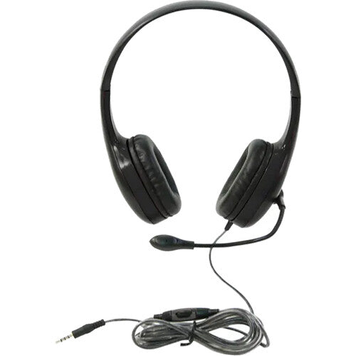 Califone KH-08GT BK On-Ear Headset with Gooseneck Microphone and 3.5mm Plug (Black)