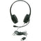 Califone KH-08 GUSB BK On-Ear Headset with Gooseneck Microphone and USB Connector (Black)