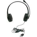 Califone KH-08 GUSB BK On-Ear Headset with Gooseneck Microphone and USB Connector (Black)