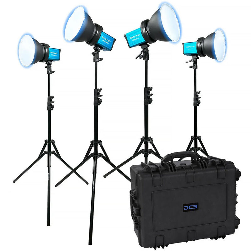 Dracast X Series M80D Daylight LED Monolight (V-Mount, 4-Light Kit with Hard Case)