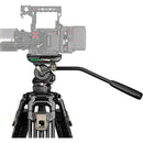 Tilta 75mm Cine Fluid Head with 2-Stage One-Touch Carbon Fiber Tripod System (17.6 lb Load, Space Gray)