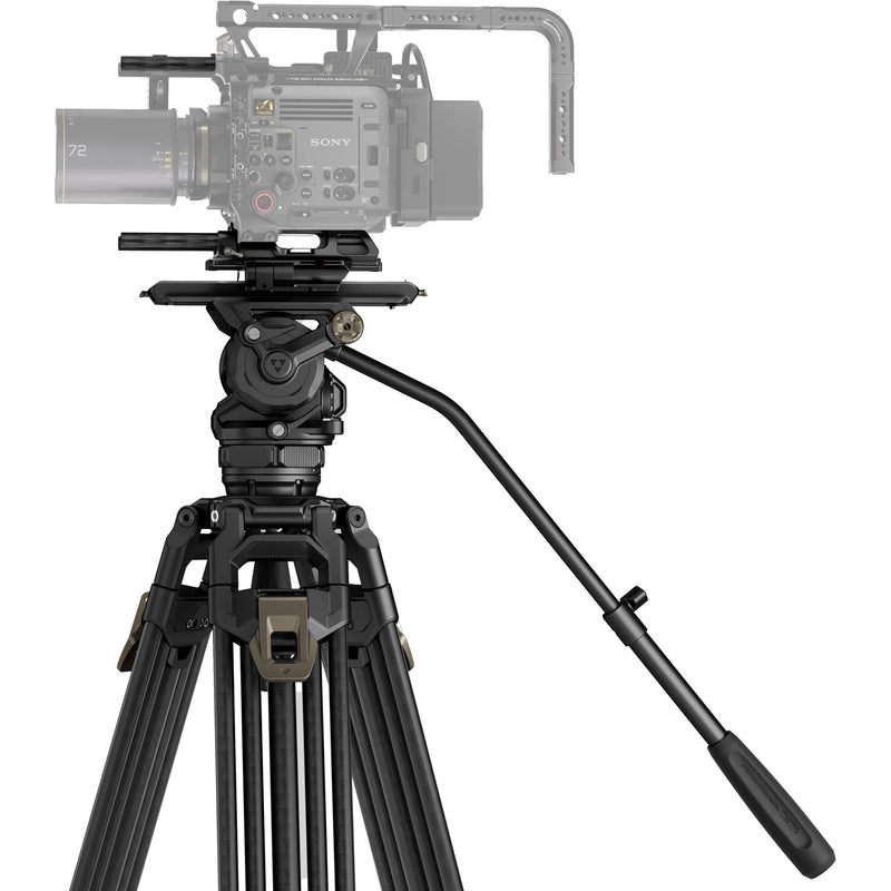 Tilta CT12 75mm Cine Fluid Head With 2-Stage One-Touch Carbon Fiber Tripod System (26.5 lb, Space Gray)
