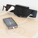 Mount-It! MI-7281B Power Strip and Clamp Desk Mount (Black)