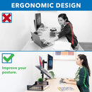 Mount-It! MI-7352LTMN Full-Motion Laptop & Monitor Desk Mount with Cooling Tray