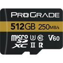 ProGrade Digital 512GB UHS-II microSDXC Memory Card with SD Adapter