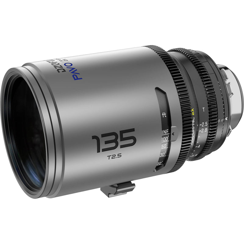 DZOFilm PAVO 135mm T2.5 2x Anamorphic Prime Lens (Blue Flares, PL/EF Mount, Feet)
