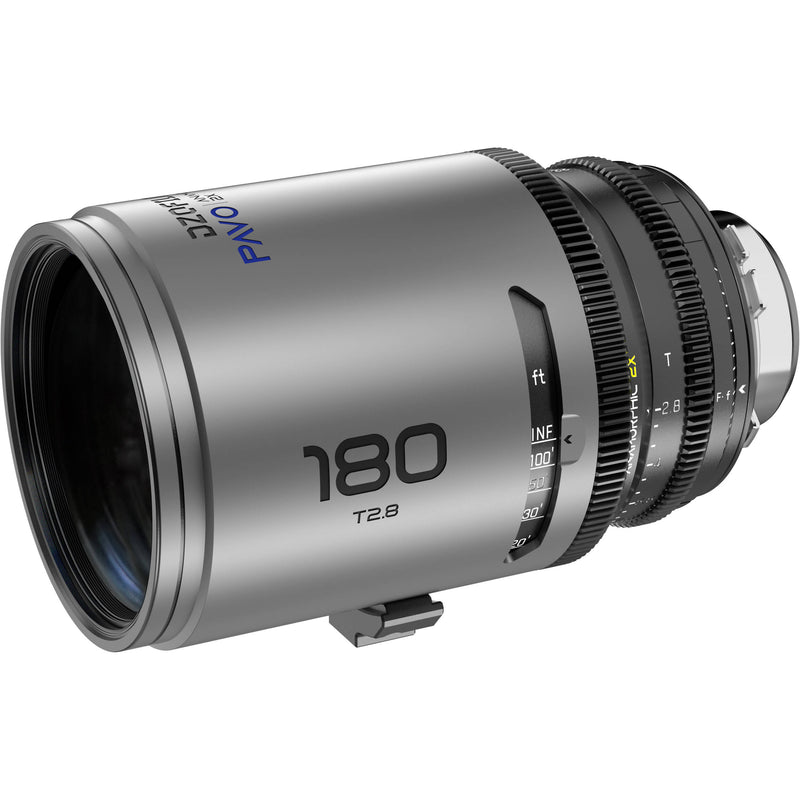 DZOFilm PAVO 180mm T2.8 2x Anamorphic Prime Lens (Blue Flares, PL/EF Mount, Feet)