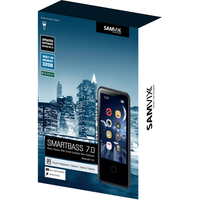 Samvix SmartBass 7.0 32GB MP3 Player (Silver)