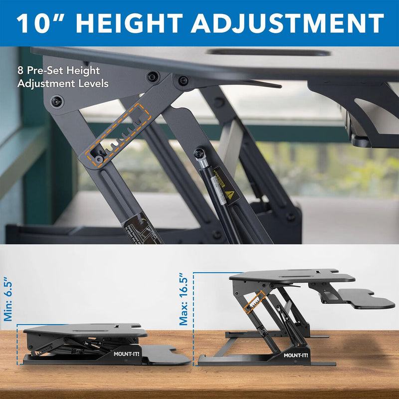 Mount-It! Corner Sit Stand Desk Converter