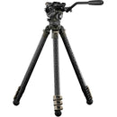 Tilta 75mm Cine Fluid Head with 3-Stage Carbon Fiber Tripod Legs (17.6 lb Load, Forest Camo)