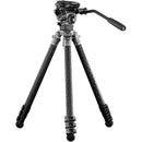 Tilta 75mm Cine Fluid Head with 3-Stage Carbon Fiber Tripod Legs (17.6 lb Load, Snow Camo)
