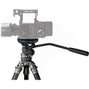 Tilta 75mm Cine Fluid Head with 3-Stage Carbon Fiber Tripod Legs (17.6 lb Load, Snow Camo)