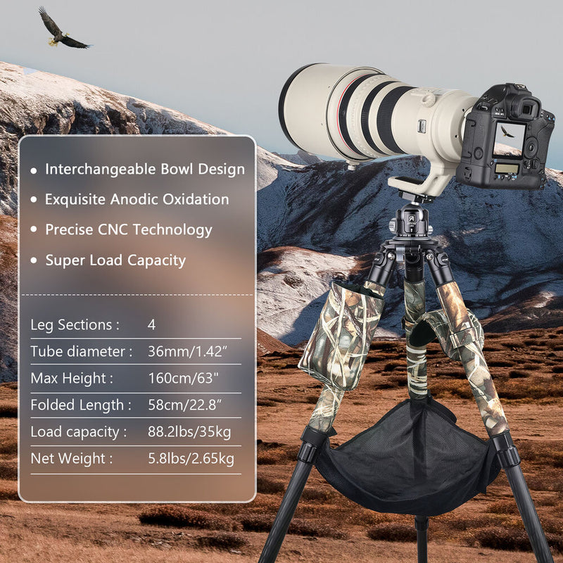 ARTCISE AS88CH Carbon Fiber Tripod with 75mm Bowl (Camouflage)