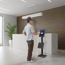Mount-It! Anti-Theft Floor Stand with Document Holder for Apple iPad Black