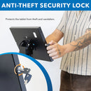 Mount-It! Anti-Theft Floor Stand with Document Holder for Apple iPad Black