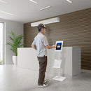 Mount-It! Anti-Theft Floor Stand with Document Holder for Apple iPad White