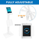 Mount-It! Anti-Theft Floor Stand with Document Holder for Apple iPad White