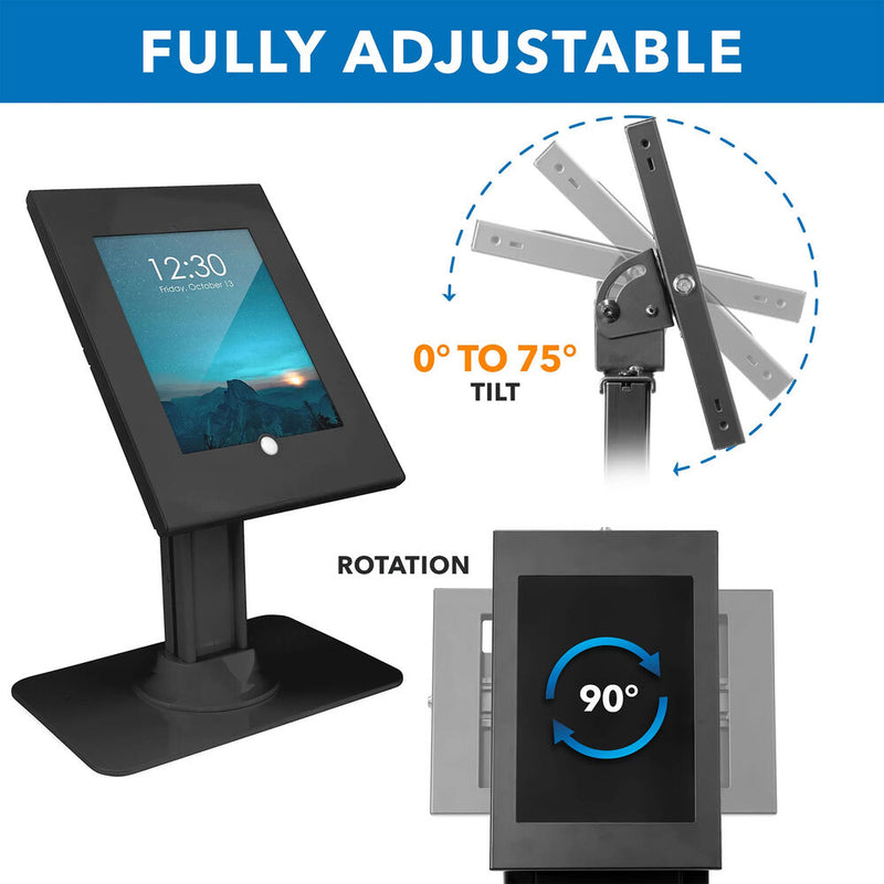 Mount-It! Anti-Theft Countertop Stand for Apple iPad (Black)