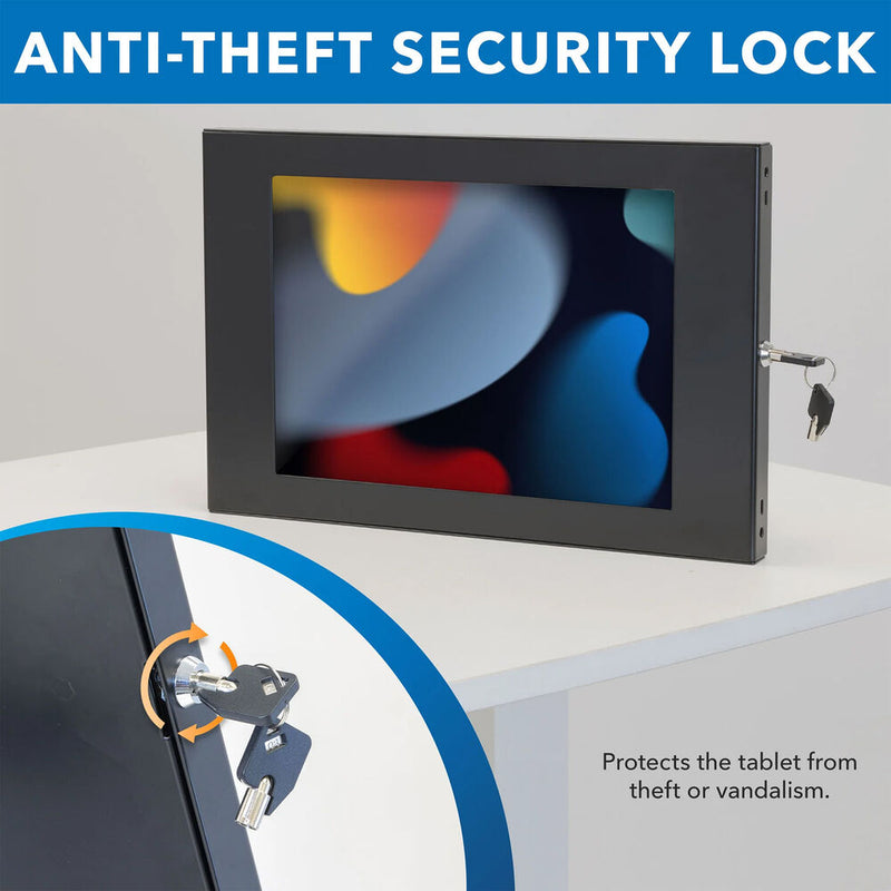 Mount-It! Anti-Theft Tablet Wall Mount for Apple iPad Models (Black)