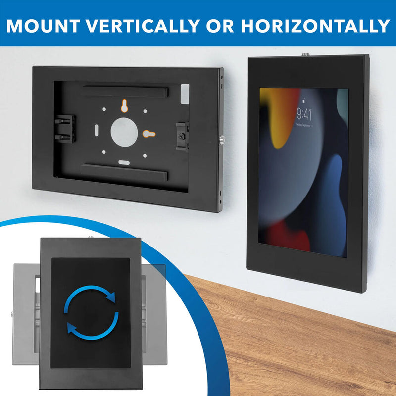 Mount-It! Anti-Theft Tablet Wall Mount for Apple iPad Models (Black)