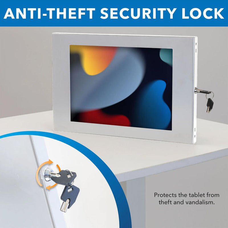 Mount-It! Anti-Theft Tablet Wall Mount for Apple iPad Models (White)