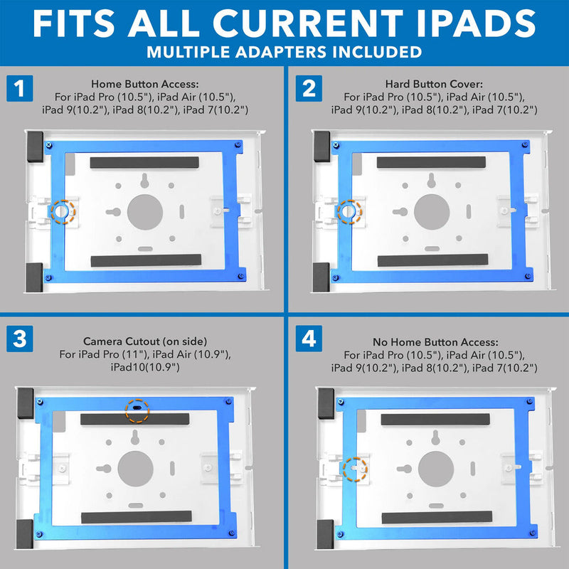 Mount-It! Anti-Theft Tablet Wall Mount for Apple iPad Models (White)